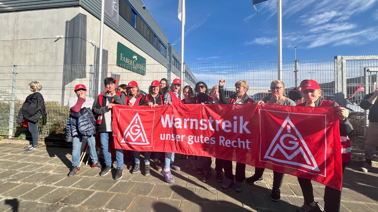 Warnstreik bei Faber-Castell Stein 