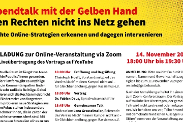 Abendtalk mit der Gelben Hand