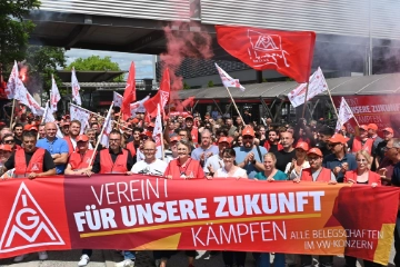 Bundesweite Protestaktionen der IG Metall-Vertrauensleute und Betriebsräte bei Volkswagen