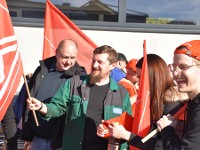 Warnstreik bei Heyco in Tittling am 20.10.21 anlässlich der Tarifrunde Holz- und Kunststoff 2021